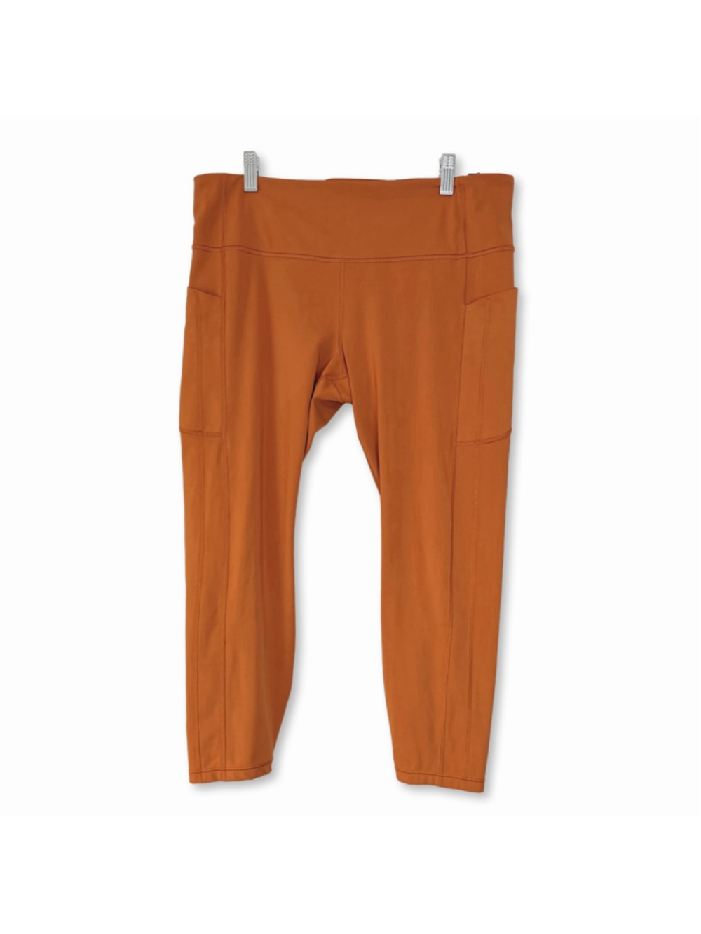 Athleta Ultimate Stash 7/8 Tight Leggings Size XL Orange Athleisure Gym Workout